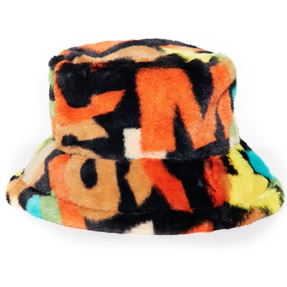 NWT🦄🌈Faux Fur Multi-colored Bucket Hat🌈🦄 - Picture 8 of 11